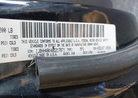 2008 Jeep Commander Sport z USA, uszkodzony, nr VIN 1J8HH48K48C217871